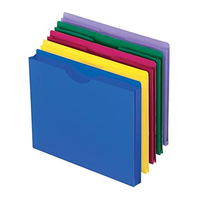 Pendaflex magnet Boyut ceketler, harf, Poly dosya, mavi/yeşil/mor/kırmızı/sarı, 10 Pro Pack (50990)