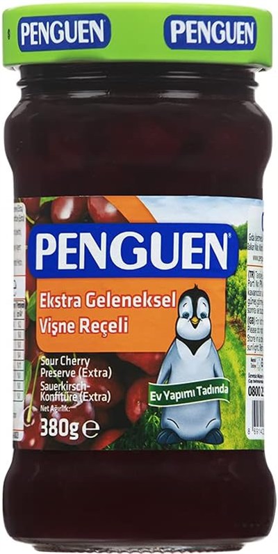 Penguen Vişne Reçeli Ekstra Geleneksel 380GR