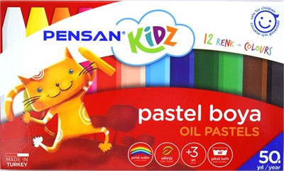 Pensan Kidz Pastel Boya 12 Renk - PE98060PB12R