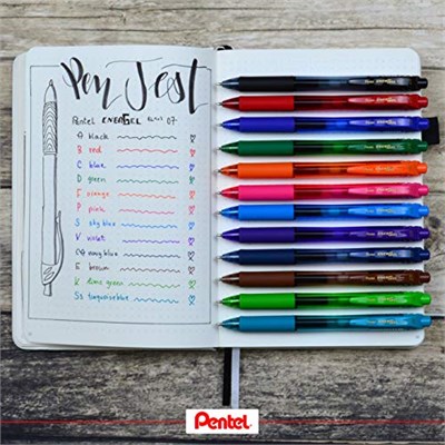 Pentel Bl107-A Energel Mekanizmalı Likit Roller Kalem, Siyah, 0.7 mm - Seçenekler: 1 stück (1er Pack), 1 stück (4er Pack), 1 stück (12er Pack)...