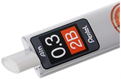 Pentel Mekanik Kurşun Kalem Ucu, 15 Adet, 0.3 mm, 2B - Seçenekler: 2B, B, H, HB