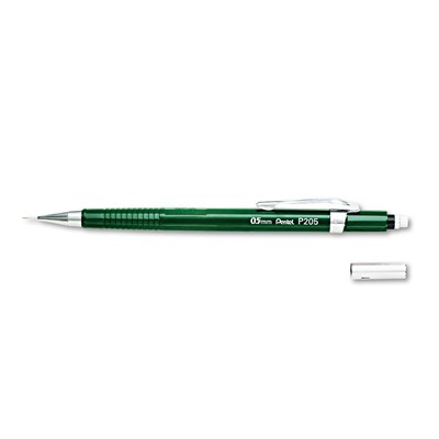 Pentel Teknik Çizim ve Yazı İçin Mekanik Kurşun Kalem, 0.5 mm, Yeşil, Orijinal Kutusunda