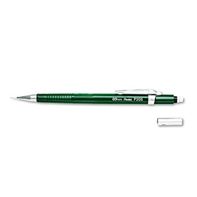 Pentel Teknik Çizim ve Yazı İçin Mekanik Kurşun Kalem, 0.5 mm, Yeşil, Orijinal Kutusunda