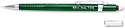 Pentel Teknik Çizim ve Yazı İçin Mekanik Kurşun Kalem, 0.5 mm, Yeşil, Orijinal Kutusunda