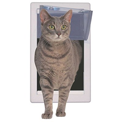 Perfect Pet kedi kapısı, teleskopik çerçeveli, yumuşak, 17,8 x 28,6 cm, boyut M
