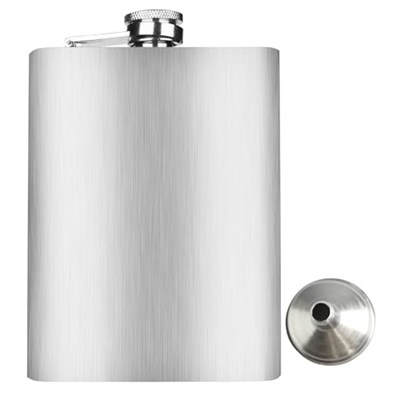 Perlotus 8 Oz 235 cc Paslanmaz Çelik Cep Matarası Taşınabilir İçecek Saklama Kabı(Huni Dahil)