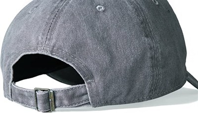 Perlotus Gri Şapka Düz Erkek Şapka Pamuklu Yıkamalı Kumaş