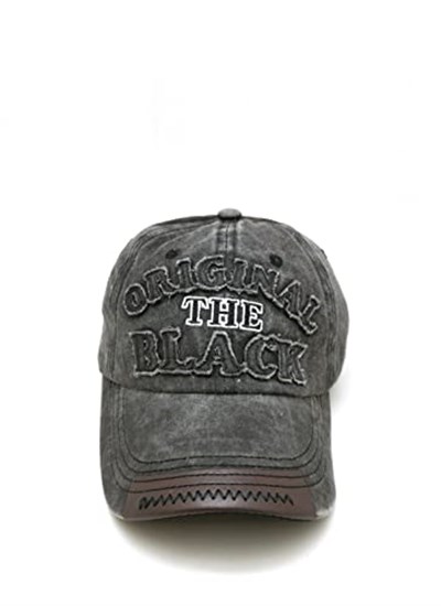 Perlotus Siyah Erkek Beyzbol Şapka Orijinal Black Nakışlı Deri Detaylı Tasarım
