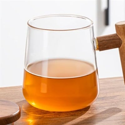 Perotti 17564 Herby Borosilikat Cam Süzgeçli Kupa Bitki Çayı Demliği 500 Ml