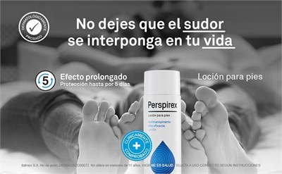 Perspirex Antiperspirant Hands & Foot Lotion 100 ml