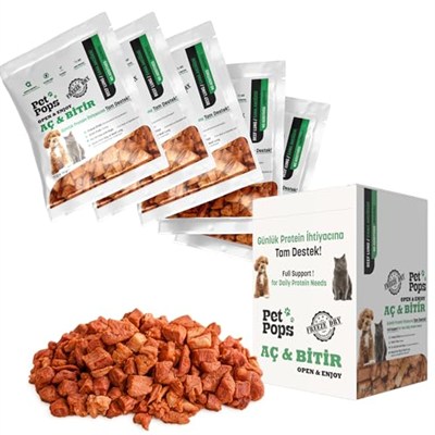 Petpops Aç Bitir Dana Ciğer Freeze Dry Kedi & Köpek Ödül Maması –%100 Doğal ve Katkısız