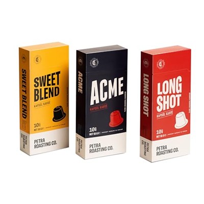 Petra Roasting Co. Sweet Blend, Long Shot, Acme Kapsül Kahve 30 Adet (3 Paket)