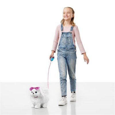 Pets Alive Lil Paw Paw Yürüyen Köpeğim PEL14000 İnteraktif Malta Cinsi Işıltılı Gözlü Pelüş Elektronik Robot Köpek Kız Çocuk Rol Yapma Evcil Hayvan Oyun Seti