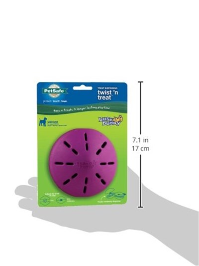 PetSafe Busy Buddy Twist n Treat Dağıtıcı Köpek Oyuncağı - Medium, Mor