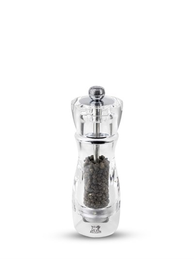 Peugeot 18221 Vittel karabiber değirmeni akrilik, 4,9 x 4,9 x 16 cm, şeffaf