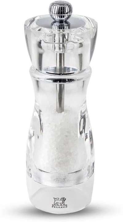 Peugeot 18238 Vittel Tuz Değirmeni Akrilik, 4,9 x 4,9 x 16 cm, Şeffaf