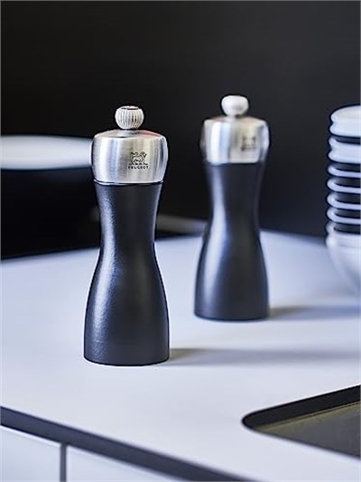 Peugeot Fidji değirmen seti, karabiber/tuz, klasik öğütme derecesi ayarı, yükseklik: 15 cm, ahşap, siyah, 2/17132