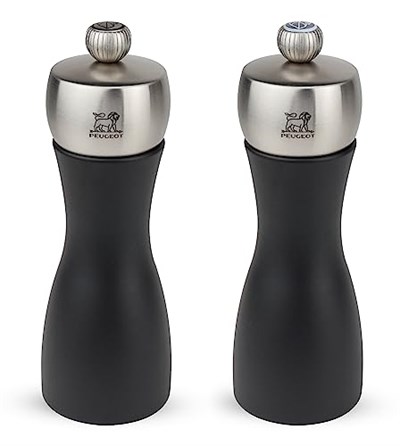 Peugeot Fidji değirmen seti, karabiber/tuz, klasik öğütme derecesi ayarı, yükseklik: 15 cm, ahşap, siyah, 2/17132