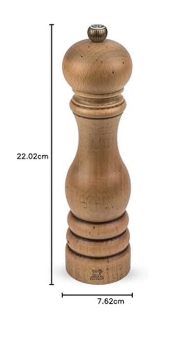 Peugeot Paris Antik Manuel Tuz Değirmeni, Klasik Öğütme Derecesi Ayarı, Yükseklik: 22 cm, Ahşap/Patina, Kahverengi, 30988 - Bedenler: 7.09in., 22 cm