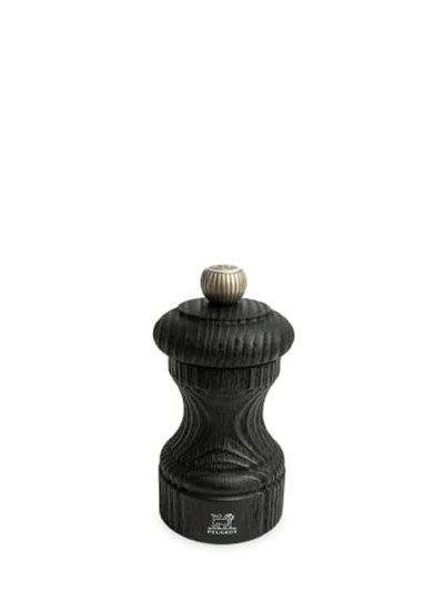 PEUGEOT - Tuz değirmeni Bistro Nature Black 10 cm + Tuz - Klasik öğütme derecesi ayarı - Geri dönüştürülmüş ahşaptan PEFC mührü ile - Siyah - Seçenekler: Karabiber değirmeni, Tuz değirmeni