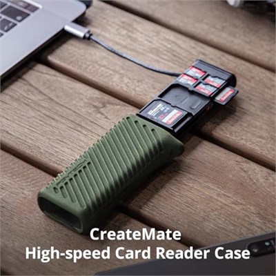 PGYTECH CreateMate SD/Micro SD kart okuyucu, USBC 312MB/s hızlı, siyah | USB3.1 SD 4.0 Bellek Depolama Kutusu İkisi Bir Arada Tak ve Çalıştır, IP54 Koruma Su Geçirmez Kılıf