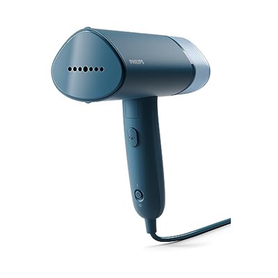 PHILIPS 3000 Serisi Elde Taşınabilir Buharlı Pişirici, Kompakt ve Katlanabilir, 30 Saniyede Kullanıma Hazır, 1000W, 20g/dkya kadar, Ütü Masası Gerekmez, Mavi (STH3000/20)