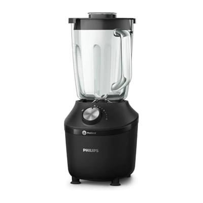 Philips 3000 Serisi ProBlend Crush Teknolojili Blender - 600 W Güç, 2 L Cam Sürahi, 2 Hız + Pulse, Titreşim Önleyici Taban, Siyah (HR2291/41)