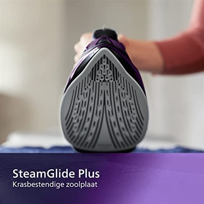 Philips 5000 Serisi Buharlı Ütü – 2.400 W, 180 ga kadar buhar püskürtme, SteamGlide Plus taban, damlama durdurma sistemi, dikey buhar, verimli ütüleme, otomatik kireç temizleme (DST5030/80)