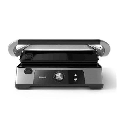 Philips 5000 Serisi Izgara ve Tost Makinesi - Ayarlanabilir sıcaklık, Geniş ızgara yüzeyi ve Yüksek Güç performansı, Çıkarılabilir yapışmaz plakalar ve yağ tepsisi (HD6301/90)