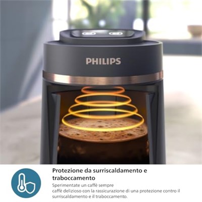 Philips 5000 Serisi Türk Kahvesi Makinesi, Közde Türk Kahvesi Pişirme Fonksiyonu, Kullanımı Kolay Dokunmatik Tuşlar Siyah & Bakır, HDA150/60