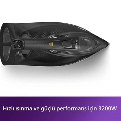Philips 7500 Serisi Buharlı Ütü – 3200W Güç, 55 g/dk Sürekli Buhar, 260 g Güçlendirme, SteamGlide Elite Taban, Otomatik Kapanma, Damlama Önleyici Sistem, 300 ml Tank (DST7511/80)