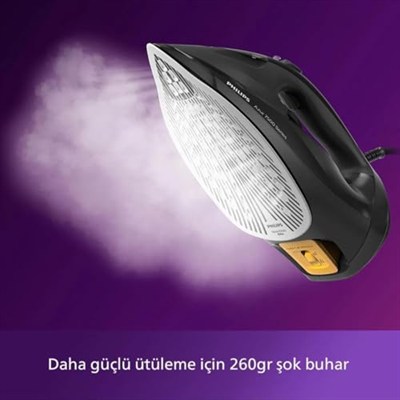 Philips 7500 Serisi Buharlı Ütü – 3200W Güç, 55 g/dk Sürekli Buhar, 260 g Güçlendirme, SteamGlide Elite Taban, Otomatik Kapanma, Damlama Önleyici Sistem, 300 ml Tank (DST7511/80)