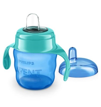 Philips Avent Eğitici Damlatmaz Bardak, 6 Ay+ Erkek Bebekler için, Yumuşak Silikon Uç, Sızdırmaz ve Kolay İçim, Tutma Saplı, BPA İçermez, Bulaşık Makinesinde Yıkanabilir, 200 ml, SCF551/05