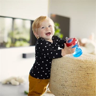 Philips Avent Yumuşak Uçlu Alıştırma Bardağı, 9 Ay, 300 Mililitre, Mavi, SCF802/01