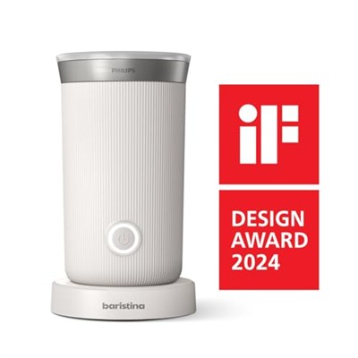 Philips Baristina Süt Köpürtücü - Sütü Mükemmel Bir Şekilde Köpürtür. Sıcak ve Soğuk. Süt ve Süt Alternatifleri. Temizlemesi Kolay. Philips Baristina Espresso Makineleri İçin. Süt Beyazı (BAR311/00)