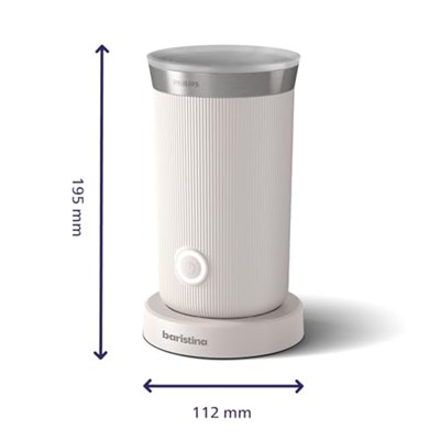 Philips Baristina Süt Köpürtücü - Sütü Mükemmel Bir Şekilde Köpürtür. Sıcak ve Soğuk. Süt ve Süt Alternatifleri. Temizlemesi Kolay. Philips Baristina Espresso Makineleri İçin. Süt Beyazı (BAR311/00)