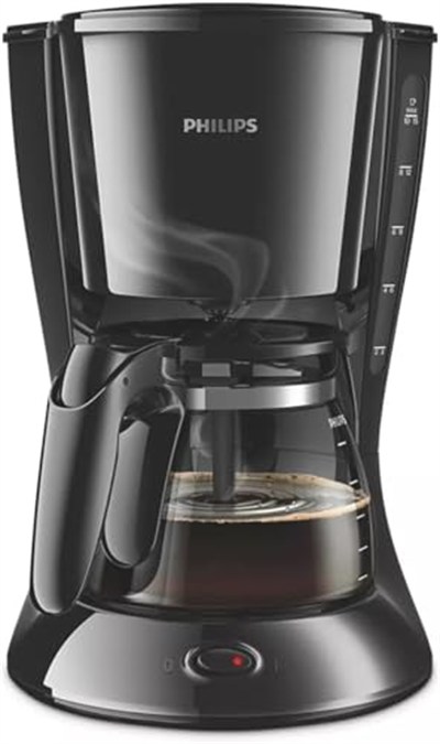 Philips Daily Collection Filtre Kahve Makinesi - Optimal lezzet için Aroma-Twister, 1.2L kapasite, damlatmayı önleyici, otomatik kapanma, bulaşık makinesinde yıkanabilir parçalar (HD7461/20)