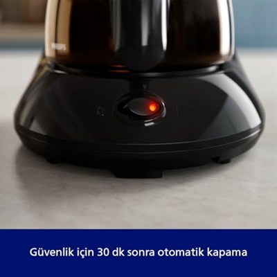 Philips Filtre Kahve Makinesi, 1,2 Lt Kapasite, Otomatik Kapanma, Cam Demlikli, Siyah ve Metal, HD7462/20