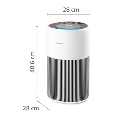 Philips Hava Temizleyici 2200 Serisi, HEPA NanoProtect + Aktif Karbon Filtre, 109m² için CADR 420m³/s, Alerji hastaları, Ultra sessiz, Akıllı ve Uzun ömürlü filtre (AC2220/10)