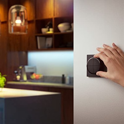 Philips Hue Tap Dial Switch Döner Anahtar, Siyah, Hue Uygulaması ile Kişiselleştirilebilir, Aksesuarlar
