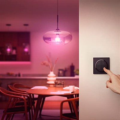 Philips Hue Tap Dial Switch Döner Anahtar, Siyah, Hue Uygulaması ile Kişiselleştirilebilir, Aksesuarlar