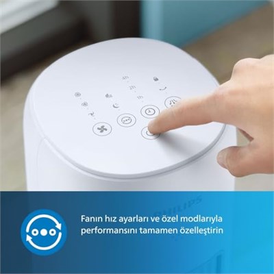 Philips Kule Tipi Fan 5000 Serisi, 105 cm ince tasarım, Uzaktan kumanda, Zamanlayıcı, 3 Hız, 3 Mod, 40W, Güçlü Ama Sessiz Hava Akışı, Aromaterapi İçin Uygun, Beyaz, CX5535/00