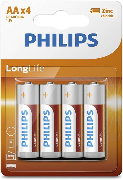 Philips Longlife Çinko Pil AA X4 (R6L4B/10)