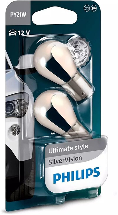 Philips PY21W Chrome Diadem 12V 93 Turuncu Amber Silver Vision Ampul 2 ADET