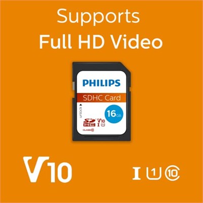 Philips SDHC Kart 16 GB Sınıf 10 UHS-I U1