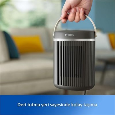 Philips Serisi 3000 2000W Enerji Tasarruflu Bağlantılı Isıtıcı, EcoAI ile%50ye Kadar Enerji Tasarrufu, Sessiz, 5 Güvenlik Fonksiyonu, 45°lik Salınım, Koyu Gri (CX3120/01)