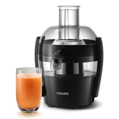 Philips Viva Collection Meyve Sıkacağı - Kompakt Tasarım, QuickClean Teknolojisi, Bardağa Doğrudan Servis, 500W Motor, 1.5L Kapasite, Damlatmaz, Kolay Temizlenir (HR1832/00)