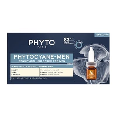 Phyto Phytocyane Erkek Tipi Kronik Saç Dökülmesine Karşı Bakım Serumu, 12 X 3,5Ml