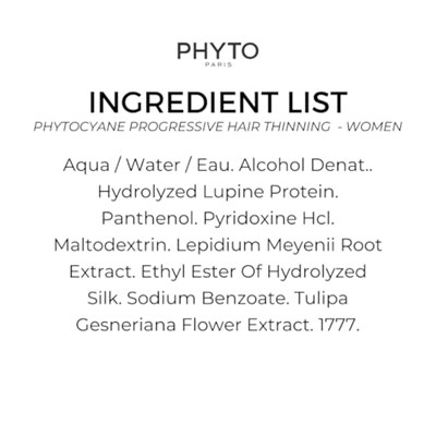 Phyto Phytocyane Kadın Tipi Kronik Saç Dökülmesine Karşı Bakım Serumu, 12 X 5Ml