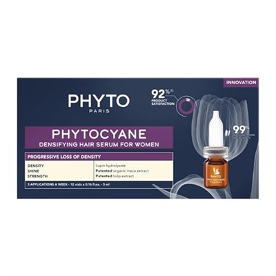 Phyto Phytocyane Kadın Tipi Kronik Saç Dökülmesine Karşı Bakım Serumu, 12 X 5Ml
